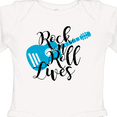 thumbnail image 4 of Inktastic Rock and Roll Lives with Blue Guitar Boys or Girls Long Sleeve Baby Bodysuit, 4 of 5