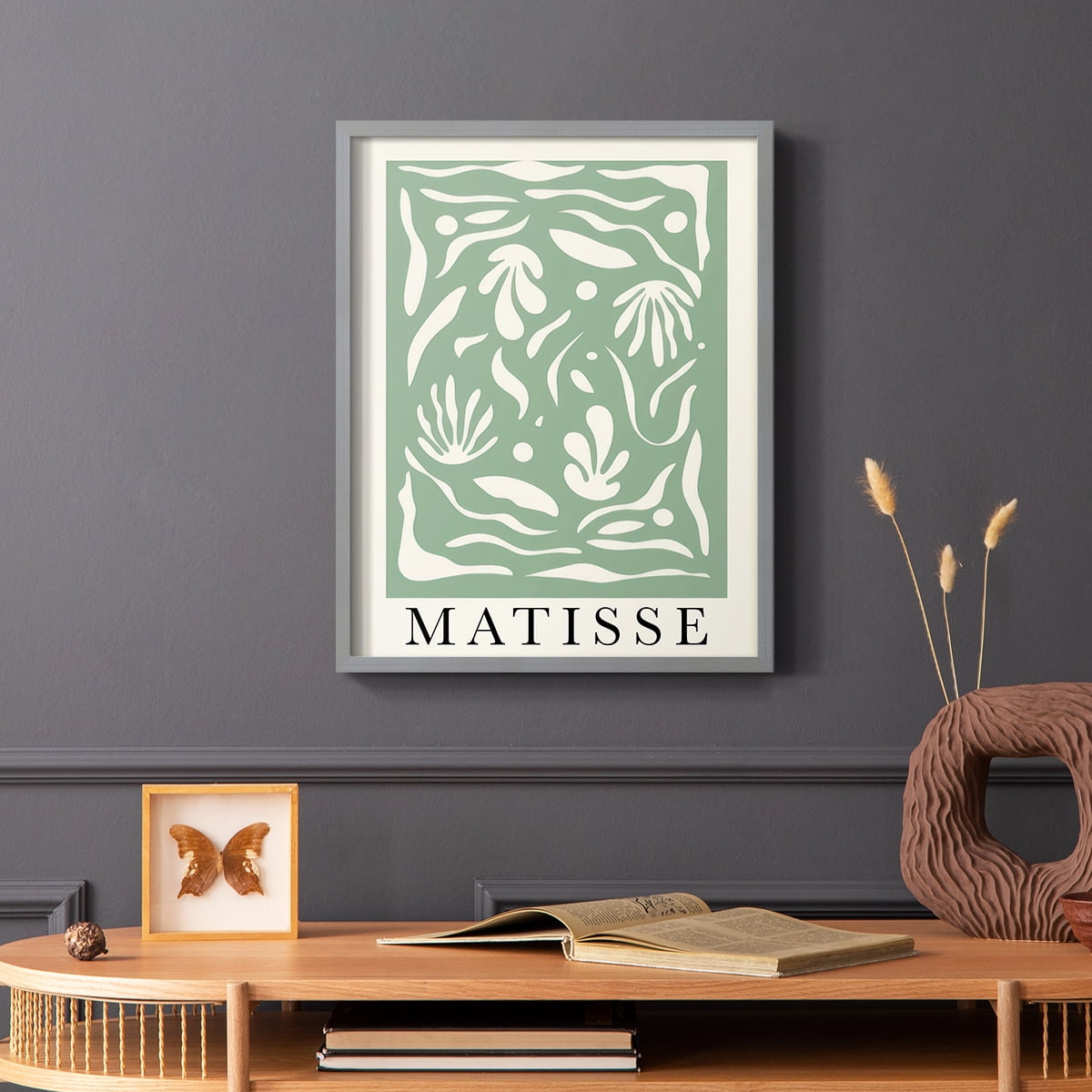 Matisse CLXXXIV Framed Print in Gray Solid Wood 22 x 28 Framed Print