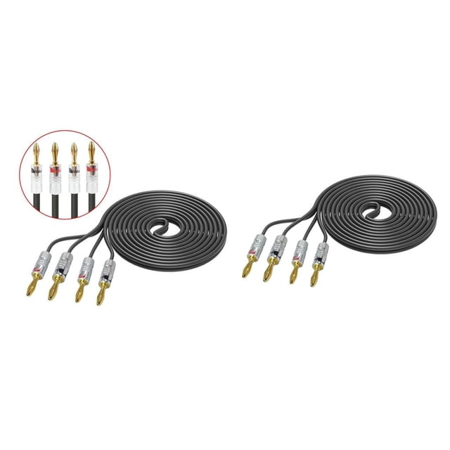 Cable de de de pies de sonido de 2 piezas con conectores tipo banana de 8 piezas de 4 mm