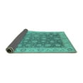 thumbnail image 2 of Ahgly Company Indoor Rectangle Oriental Turquoise Blue Traditional Area Rugs, 7' x 9', 2 of 4