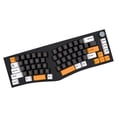 thumbnail image 1 of Teclado mecánico para juegos Hugo PBT Keycap RGB LED retroiluminado ergonómico portátil Luz inferior negra, 1 of 9