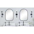 thumbnail image 5 of TEHOME Contemporary Black Bathroom Mirror, 23x37 inches, Metal Framed Rounded Rectangle, 5 of 6