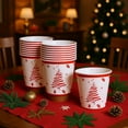 thumbnail image 4 of Bwiyojiz Home Decor Christmas Decorations Count 16pcs Disposable Paper Cups with Festive Red Tree Pattern Durables Drinking for All Beverages and Everyday Use 16, Gifts for Yourelf, Multicolor, 4 of 6