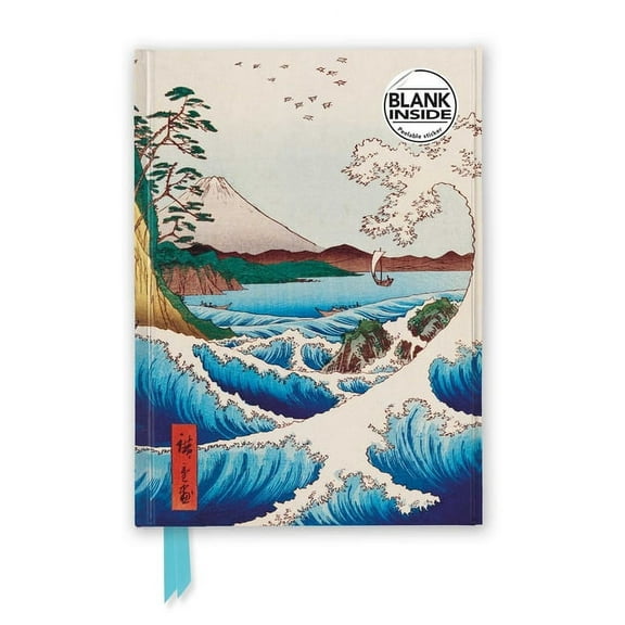 Flame Tree Blank Notebooks Utagawa Hiroshige: Sea at Satta (Foiled Blank Journal), (Hardcover)