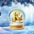 thumbnail image 2 of dajkiuy Christmas Tree Christmas Decorations 26 Initial Letter Yellow Crystal Ball Acrylic Car Ornament Christmas Tree Pendant Home Decoration(R), 2 of 4