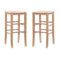 thumbnail image 5 of Linon Home Decor Graham Backless Barstool (Set of 2) Natural Walnut Finish, 5 of 5