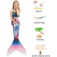 thumbnail image 4 of 4PCS Mermaid Tails for Swimming for Girls Kids Mermaid Swimsuit Costume Princess Bikini Set Bathing Suits High quality, 4 of 5