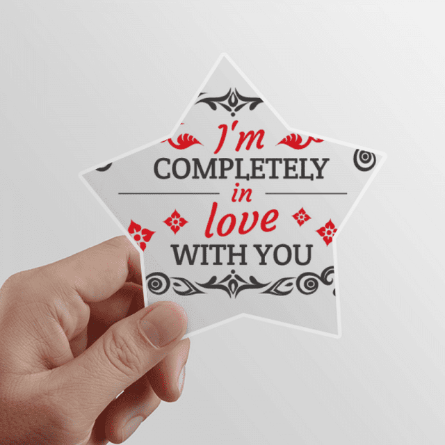 I'm Completely in Love With You Valentine Star Sticker Paster Vinyl Car Tags Decoration Decal
