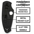 thumbnail image 4 of Spyderco C136PBBK Black Plain Edge Clip Point Stainless Steel Folding Knife, 4 of 5