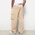 thumbnail image 5 of Fabrcox Men’s Cargo Pants Straight Leg Baggy Elastic Waist Men Joggers Workout Summer Lightweight Trouser for Men with Multiple Pockets, 5 of 8