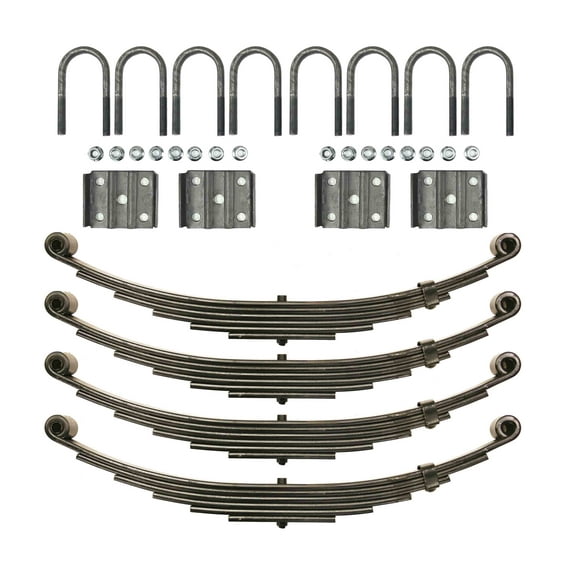 LIBRA 7000# 7k Tandem Trailer Axle Suspension Kit 3500# Leaf Springs U-bolt Kit