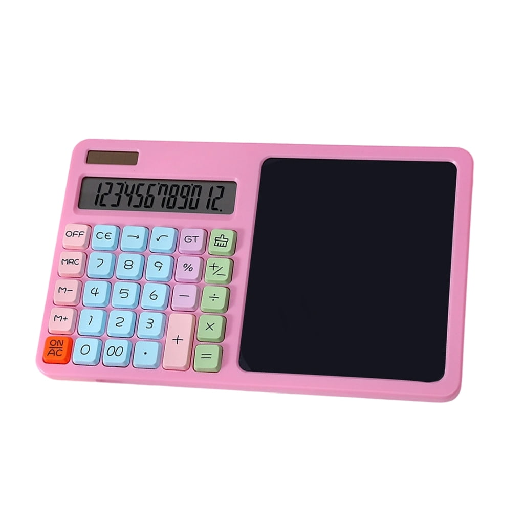 12 Digit Solar Calculator Large LCD Display With LCD Writing Board Scientific Calculator Standard Function Calculator