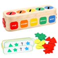 thumbnail image 3 of TISHITA Montessori Shape Color Sorting Toy Colors Shape Sorting Box Game for Ages 2~4, 3 of 8