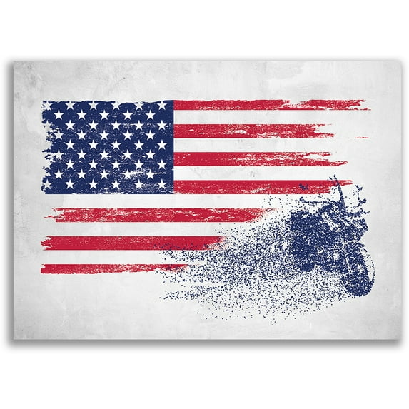 Awkward Styles Motorbike Lovers Gifts Motorbike Canvas Wall Art American Flag Decor for Home National Glory Poster Motorbike Canvas Fine Art Pop Art Lovers Motorbike Modern Artwork for Office