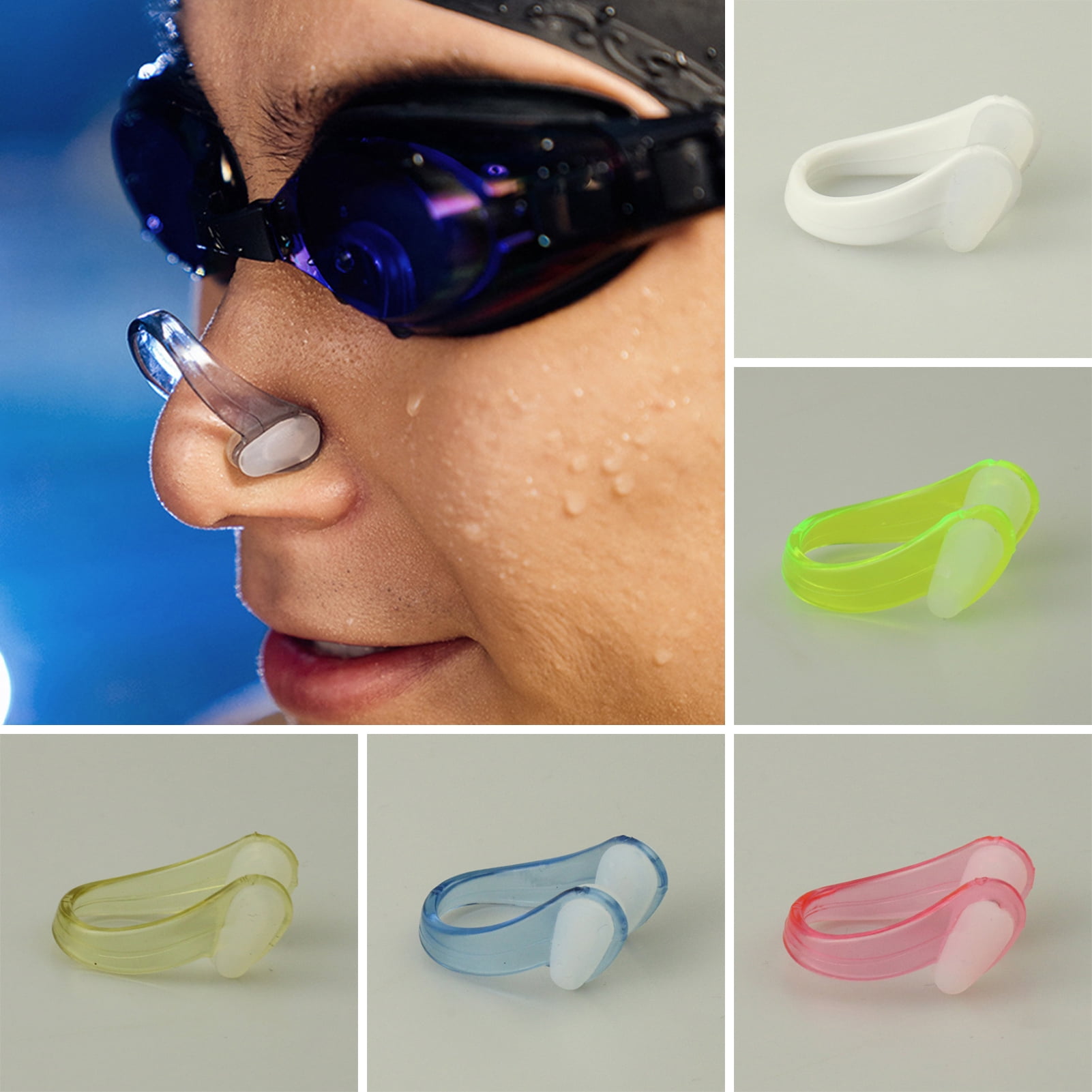 Non-slip Silicone Swimming Nose Clip, with Ergonomic 3D Design, Non-toxic  Material and Comfortable Wearing (One Size)