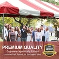 thumbnail image 2 of Party Tents Direct Weekender Outdoor Canopy Pole Tent w/Sidewalls, Red, 20 ft x 20 ft, 2 of 8