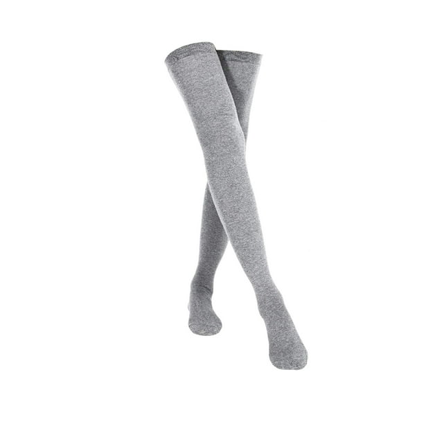 Sonducket 1 par de medias altas hasta el muslo estilo pijo de invierno cálido calcetín botas accesorios de mujer regalos del Día de San Valentín para Medias Gris claro