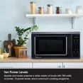 thumbnail image 4 of Magic Chef 0.9 Cubic Feet 900 W Stainless Countertop Microwave Oven, Black, 4 of 10
