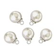 thumbnail image 3 of AMLESO 5Pcs 16mm Plastic Pearl Buttons Charms for Sewing Scrapbooking Crafts Grey, 3 of 8