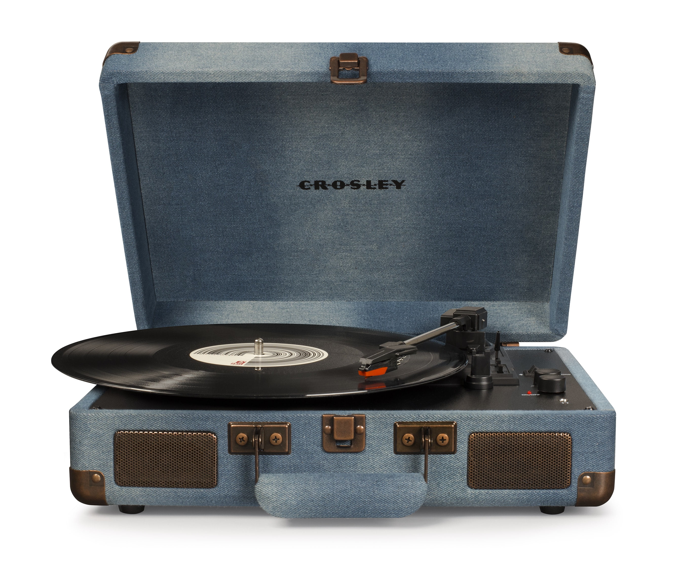 Crosley CR8005D-TW Cruiser Deluxe Portable 3-Speed Turntable with Bluetooth Twee