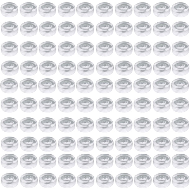 Tapones para tuercas de oreja, transparentes, antidolor, cómodos, superficie lisa, componentes útiles para pendientes, 100 Uds., suministros Ropa, zapatos y accesorios Miscelánea espesar estilo Sonducket AP010089-03B