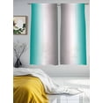 thumbnail image 3 of Abstract Sheer Curtains for Living Room Bedroom, Light-filtering Sheer Curtain, Water Duck Green Gray Gradient Ombre Rod Pocket Voile Window Treatment Drapes, 52’’Wx72’’L, 2 Panels Set, 3 of 7