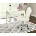 thumbnail image 2 of Linon Faux Flokati Armless Office Chair, White, 2 of 2