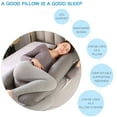 thumbnail image 3 of Topchances Pregnancy Pillow Maternity Belly Contoured Body with Cotton Cover Grey, 3 of 8