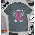 thumbnail image 3 of S4E Men's Stronger Together Breast Cancer T-Shirt Large Dark Heather, 3 of 4