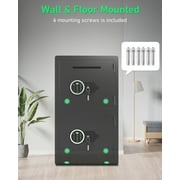 Kavey 5.0 Cu ft Extra Large Home Safe Box Fireproof, Digital Home Security Safe Box with Deposit Slot & Metal Storage Box, Soft Lining Money Safe with Backlit Keypad & Dual Alarm for Home Office