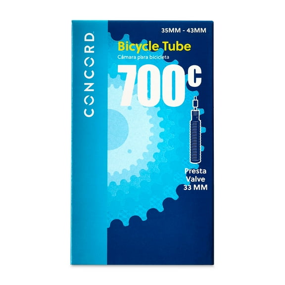 Concord Replacement Bicycle Inner Tube, 700c x 35/43, Presta Valve