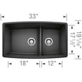 thumbnail image 4 of BLANCO PERFORMA Medium 1.75 Undermount - Cinder, 4 of 7