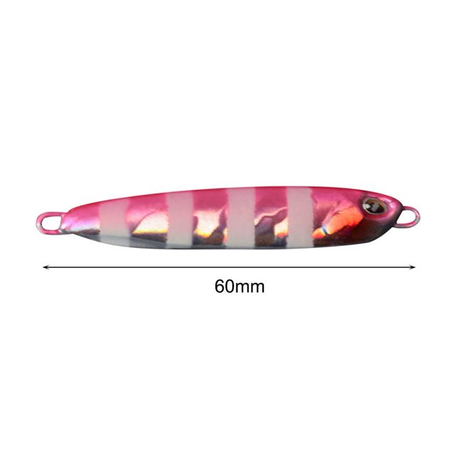 Señuelo de pesca de metal hundido, cuchara de fundición realista, cebos luminosos (rosa) Ehuebsd Para estrenar