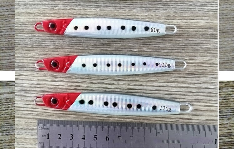 5 Pack Metal Jig Lure Shore Casting Spoon Jigging Bass Saltwater Fishing Tackle