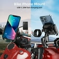 thumbnail image 2 of Motorcycle Phone Holder USB3.0 Fast Charging Quick USB Charger Phone Mount, 2 of 13
