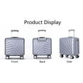 thumbnail image 6 of CLEARANCE! 16" Small Hard Shell Travel Bag, Carry-on Luggage with Universal Spinner Silent Wheels and TSA Lock, 100%PC for Business Travel or School, Silver, 6 of 9