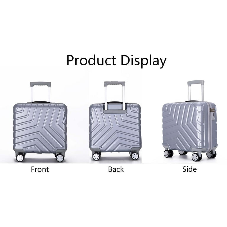 Travelhouse Suitcase travel case hardshell carry-on luggage 16 with  universal silent airplane spinner wheels, lightweight TSA lock, cool  rolling(Jet