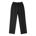 thumbnail image 4 of Miaeowve Boys' Pull-on School Uniform Twill Pant Straight Fit Regular Slacks Solid Color Stretch Black 140, 4 of 6