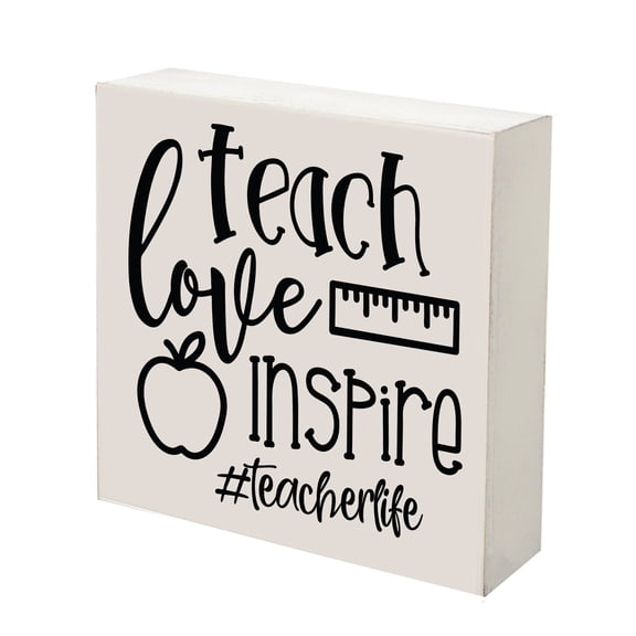 Inspiring Modern Framed Shadow Box 10x10 Teach Love Inspire