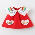 thumbnail image 2 of Baby Girls A-line Dress Sleeveless Rainbow Cloud Heart Patchwork Dress, 2 of 9