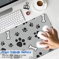 thumbnail image 4 of Long Mouse Pads for Desk,Paw Prints and Bones Desk Mats on Top Of Desks, Desk Mouse Pad Extra Large with 3mm Non-Slip Base and Stitched Edge for Gaming,Office,Work,Home 31.5"x11.8", 4 of 6