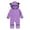 Purple, variant on Penkiiy Infant Baby Girls Boys Solid Cartoon Ears Hoodie Romper Clothes Fleece Jumpsuit Newborn Baby 3 Years Purple on Sale