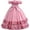 a-722Pink174, variant on VNKIDY Girls Kids Off The Shoulder Ruffle Trim Long Ball Gown Dress With Sequin Embellished Tulle Skirt For Birthday Party Wedding Flower Girl Pageant Occasions Versatile Dress