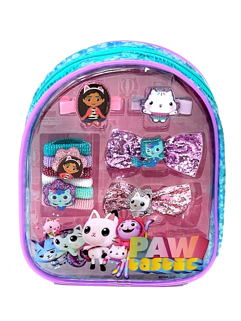 Gabby's Dollhouse Mini Backpack with Hair Accessories (10-Pcs) for