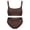 Brown, variant on Aivtalk Women's Wireless Bralette Bra and Panty Set, Full Coverage Seamless Scoop Neck Cami Bra with Removable Pads, Soft Stretch No Underwire Everyday Comfort Lingerie Set S Brown