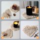 thumbnail image 3 of GOOHOCHY Posavasos de tejido con forma de corazón, tapete aislante térmico, posavasos de algodón, 3 of 7