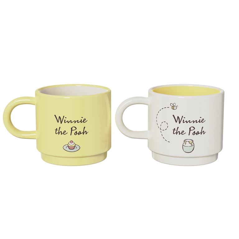 Zak Designs 2-Pack 15oz Winnie the Pooh Modern Stacking Mug Set
