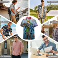 thumbnail image 6 of The Legend Of Zelda Game Men's Casual Button-Down Shirts Summer Short Sleeve Tee Shirt Daily Hawaiian Beach Shirt Top With Pocket, 6 of 9
