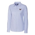 thumbnail image 2 of Women's Cutter & Buck Light Blue Auburn Tigers Oxford Stripe Stretch Long Sleeve Button-Up Shirt, 2 of 3