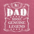 thumbnail image 5 of Wild Bobby, No. 1 Dad Genuine Legend Father's Day Unisex Crewneck Sweatshirt, Vintage Heather Red, Medium, 5 of 6